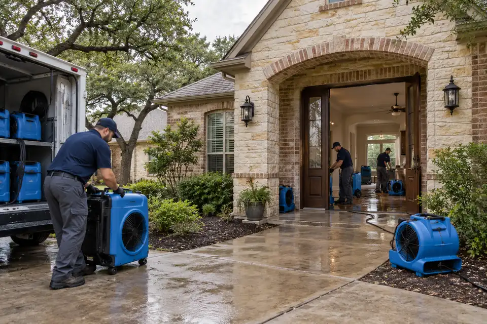 Illustrative image: Restoration scene at an Austin-style home