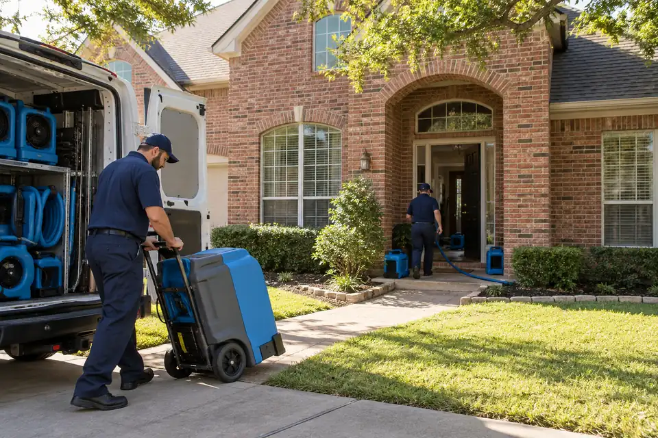 Illustrative image: Restoration scene at a Dallas-style home
